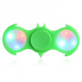 image of FIDDLE TOY COLORFUL FLASHING LED LIGHTS BAT FIDGET SPINNER (GREEN) -