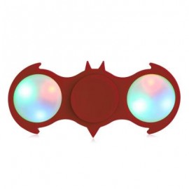 image of FIDDLE TOY COLORFUL FLASHING LED LIGHTS BAT FIDGET SPINNER (RED) -