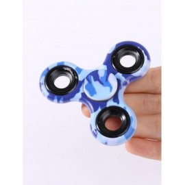 image of STRESS RELIEF FIDDLE TOY CAMOUFLAGE FINGER SPINNER (BLUE CAMOUFLAGE) -