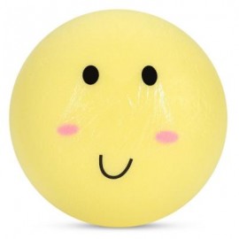 image of SQUISHY PU SLOW RISING SIMULATE JUMBO YELLOW EMOJI BREAD TOY (BLACK) -