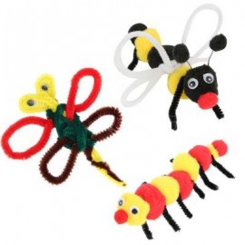 image of 100PCS KIDS PLUSH DIY ART HANDMADE EDUCATIONAL TOY (COLORMIX) -