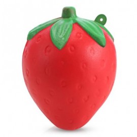 image of PU SLOW RISING SIMULATE STRAWBERRY PENDANT SQUEEZE TOY (RED) -