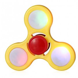 image of LED LIGHT ADHD FIDGET SPINNER STRESS RELIEVER RELAXATION GIFT (YELLOW) -