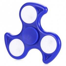 image of ABS TRIANGLE FIRE WHEEL FIDGET SPINNER WITH LED LIGHT ADHD FOCUS ANXIETY RELIEF TOY (BLUE) -