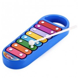 image of KID STEEL XYLOPHONE HAND KNOCKING PIANO MUSICAL INSTRUMENT WISDOM DEVELOPMENT TOY (BLUE) -