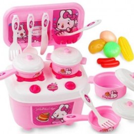 image of CHILDREN KITCHEN SET PRETEND PLAY CUT TOY UTENSILS 9-30PCS FRUIT VEGETABLES PLASTIC KIDS COOK FOOD EDUACATION GAME (RED) 0