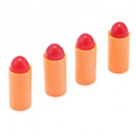 image of 50PCS SAFETY SHOOTING EVA SHORT BULLET ROUND HEAD SOFT DART GUN ACCESSORY (RED) -