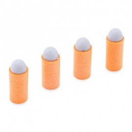image of 50PCS SAFETY SHOOTING EVA SHORT BULLET ROUND HEAD SOFT DART GUN ACCESSORY (SWEET ORANGE) -