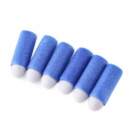 image of 50PCS SAFETY SHOOTING EVA SHORT BULLET ROUND HEAD SOFT DART GUN ACCESSORY (DEEP BLUE) -