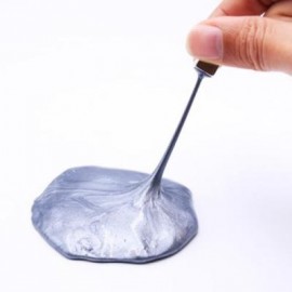 image of MAGNETIC PUTTY TOY STRESS RELIEVER FOR KIDS AND ADULTS FOR FUN - SILVER (SILVER) 0