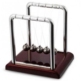 image of NEWTON CRADLE STEEL BALANCE BALL PHYSICS SCIENCE PENDULUM DESK FUN TOY GIFT (COLORMIX) -