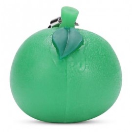 image of SQUISHY TPR SIMULATE ORANGE SQUEEZE TOY PENDANT DECORATION (GREEN) -
