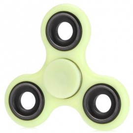 image of LUMINOUS FIDGET SPINNER WITH IRON BAR ABS PLASTIC STRESS RELIEVER TOY (YELLOW) -