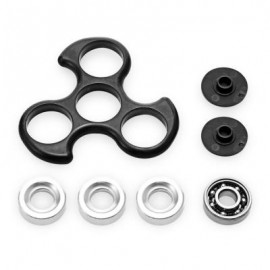 image of DIY LEAF TRILATERAL PATTERN ABS HAND SPINNER FINGER TOY (SILVER) -