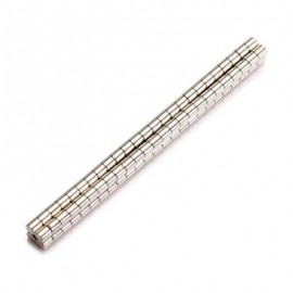 image of 100PCS 2 X 2 X 2MM N38 STRONG NDFEB ROUND MAGNET BIRTHDAY DIY INTELLIGENT GIFT (SILVER) -