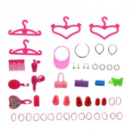 image of 42PCS ACCESSORIES SUPPLIES FOR BARBIE DOLL GIRL CHRISTMAS GIFT (COLORMIX) One SIze