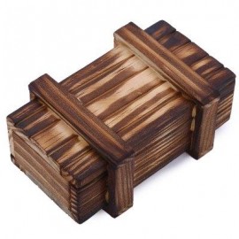 image of EDUCATIONAL MAGIC WOODEN SECRET BOX DRAWER GIFT BRAIN TEASER PUZZLE TOY (ROSE WOODEN) -