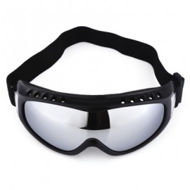 image of UNISEX UV PROTECTION ANTI-FOG SNOWBOARDING GLASSES WINDPROOF SNOWMOBILE GOGGLES MASK EYEWEAR (SILVER) TRANSPARENT SILVER