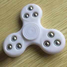 image of 9 BEADS FINGERTIP STRESS RELIEF TOY FINGER GYRO SPINNER (WHITE) -
