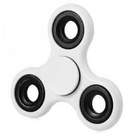 image of TRI-WING ABS FIDGET SPINNER WITH IRON COUNTERWEIGHT STRESS RELIEF PRODUCT ADULT FIDGETING TOY (WHITE) -