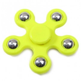 image of FLOWER SHAPE STRESS RELIEF TOY HAND SPINNER FINGER GYRO (YELLOW) -