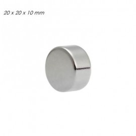 image of 20 X 20 X 10MM N38 STRONG NDFEB ROUND MAGNET BIRTHDAY DIY INTELLIGENT GIFT (SILVER) -