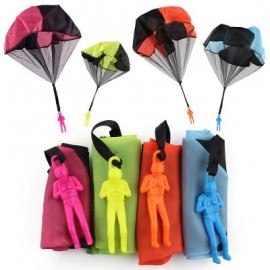 image of CHILDREN THROWING SOLDIER PARACHUTE CHAMBER OUTDOOR SPORT CLASSIC TOY (BLUE) 0