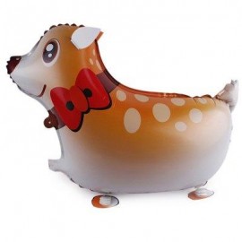 image of AUTO-SEAL DEER FOIL BALLOON REUSE PARTY / BIRTHDAY DECOR INFLABLE GIFT FOR CHILDREN (COLORMIX) -