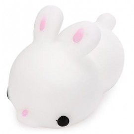 image of MINI CARTOON RABBIT TPR SQUISHY TOY STRESS RELIEF PRODUCT DECORATION GIFT (WHITE) -