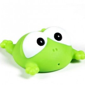 image of CUTE ANIMALS FLOATING SQUEEZE SOUNDING BABY BATH TOYS SOFT RUBBER KIDS CHILDREN SWIMMING POOL TOY FROG BABY SHOWER (GREEN) 0