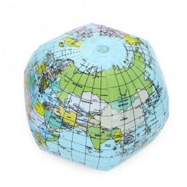 image of INFLATABLE GLOBE TOY KIDS BABY GEOGRAPHY WORLD EARLY EDUCATIONAL TEACHING TOOL (COLORMIX) -