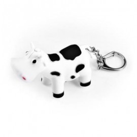 image of OX STYLE KEY CHAIN HANGING PENDANT ABS VOICE LED LIGHT CONTROL BAG DECORATION (WHITE) -