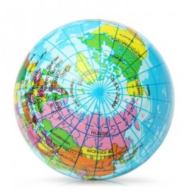 image of 6.3CM GLOBE PU FOAM SQUISHY TOY FUNNY STRESS RELIEVER RELAXATION GIFT (COLORMIX) -