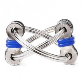 image of CHAIN PUZZLE STYLE STRESS RELIEVER PRESSURE REDUCING TOY FOR OFFICE WORKER (BLUE) -