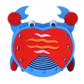 image of KID STEREOSCOPIC STICKER PEN CONTAINER HANDMADE STICKUP EDUCATIONAL TOY (BLUE) CRAB