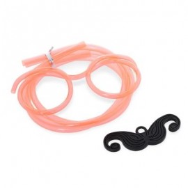 image of FUNNY DIY DRINKING GLASSES STRAW WITH MUSTACHE FOR PARTY (JACINTH) -
