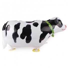 image of AUTO-SEAL MILK COW FOIL BALLOON REUSE PARTY / BIRTHDAY DECOR INFLABLE GIFT FOR CHILDREN (WHITE AND BLACK) -