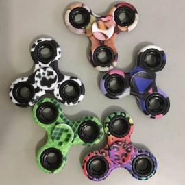 image of STRESS RELIEF TOY PRINTED FINGER GYRO PLASTIC FIDGET SPINNER -