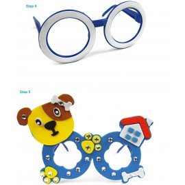 image of CHILDREN CARTOON STEREOSCOPIC GLASSES HANDMADE STICKUP EDUCATIONAL TOY (ROSE RED) DRAGONFLY