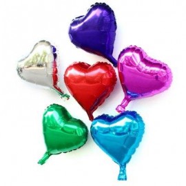 image of 10 INCH HEART SHAPE FOIL BALLOON AUTO-SEAL REUSE PARTY / WEDDING DECOR INFLATABLE GIFT FOR CHILDREN (COLORMIX) -