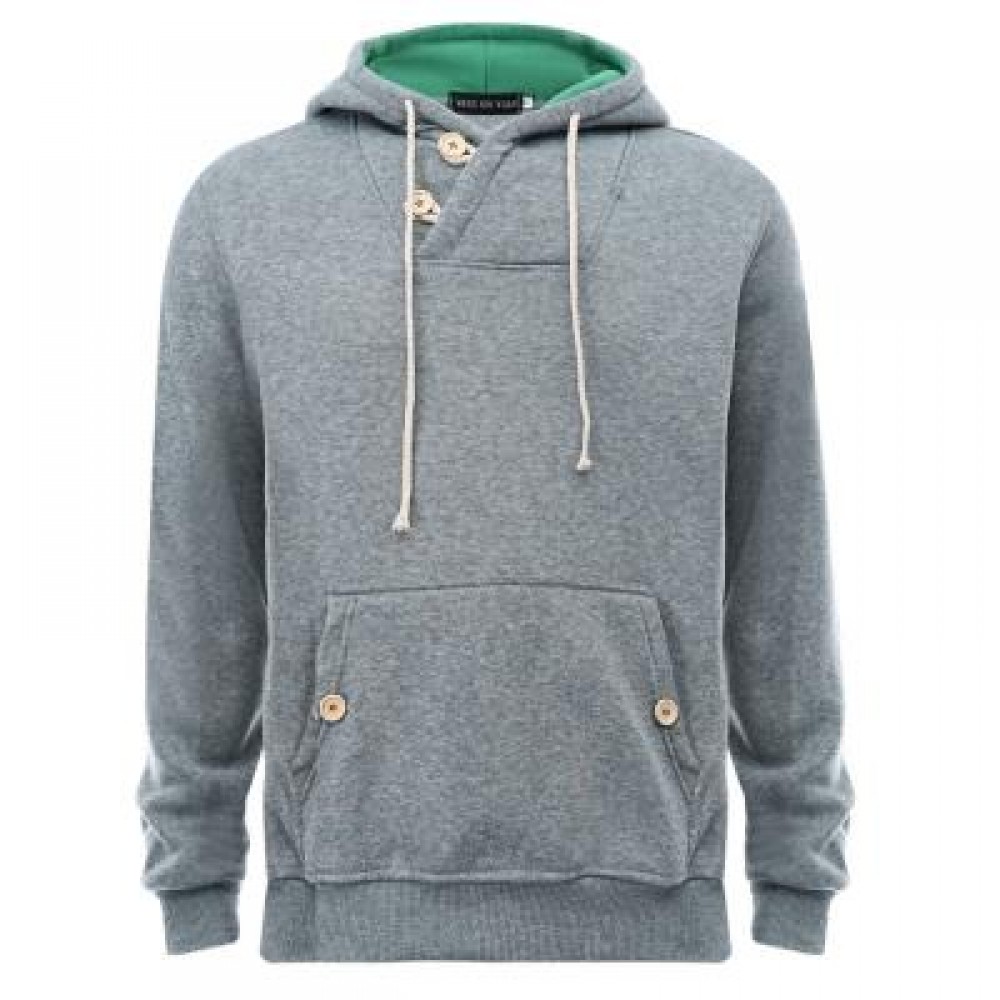 POCKET DESIGN SLIM FIT LONG SLEEVE CASUAL HOODIES FOR MEN (LIGHT GRAY) M POCKET DESIGN SLIM FIT LONG SLEEVE CASUAL HOODIES FOR MEN (LIGHT GRAY) M