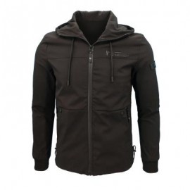 image of SPRING AND AUTUMN MEN'S CASUAL FASHION PRINTING PERSONALIZED STREET WINDBREAKER JACKET (BLACK) 3XL