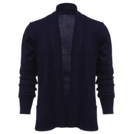 image of CASUAL SOLID COLOR MALE LONG SLEEVE KNITWEAR (CADETBLUE) 3XL