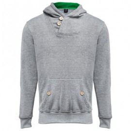 image of POCKET DESIGN SLIM FIT LONG SLEEVE CASUAL HOODIES FOR MEN (LIGHT GRAY, SIZE M/L/XL/2XL) M