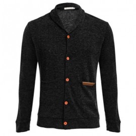 image of CASUAL POCKET DESIGN MALE LONG SLEEVE KNITWEAR (BLACK M/L/XL/XXL) M