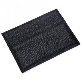 image of ROUND ELEPHANT LICHEE PATTERN SOLID COLOR OPEN HORIZONTAL CARD WALLET FOR MEN WOMEN (BLACK) 7.2 x 0.3 x 10.2 cm
