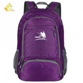 image of 35L NYLON FOLDING ULTRA LIGHT WATER RESISTANT BACKPACK SCHOOL BAG FOR CAMPING HIKING
