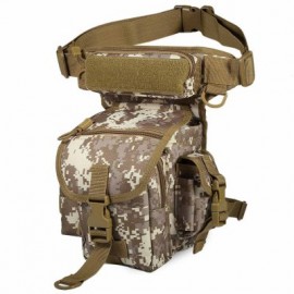 image of OUTDOOR MILITARY LEG BAG WATER-RESISTANT MULTI-FUNCTIONAL WAIST FISHING PACK BELT (MARPAT DESERT)