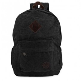 image of FASHION RETRO BACKPACK RUCKSACK LAPTOP SHOULDER TRAVEL CAMPING BAG (BLACK) 42.00 x 28.00 x 12.00 cm
