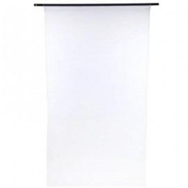 image of 1 X 2M PURE COLOR SHEER VOILE WALL ROOM DIVIDER WINDOW CURTAIN (WHITE) 100 X 200CM